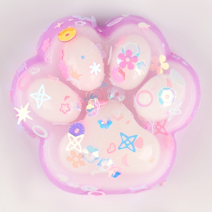 Сквиш антистресс - игрушка «Лапка», с блёстками Сквиш антистресс - игрушка «Лапка», с блёстками