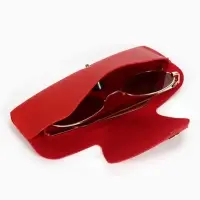 Футляр для очков, на кнопке, 16&times;3&times;6.3 см, красный