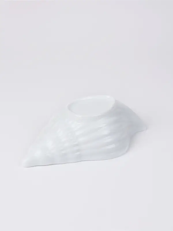 Блюдо сервировочное &laquo;Ракушка&raquo;, 21&times;13.2&times;6 см, стеклокерамика, белое