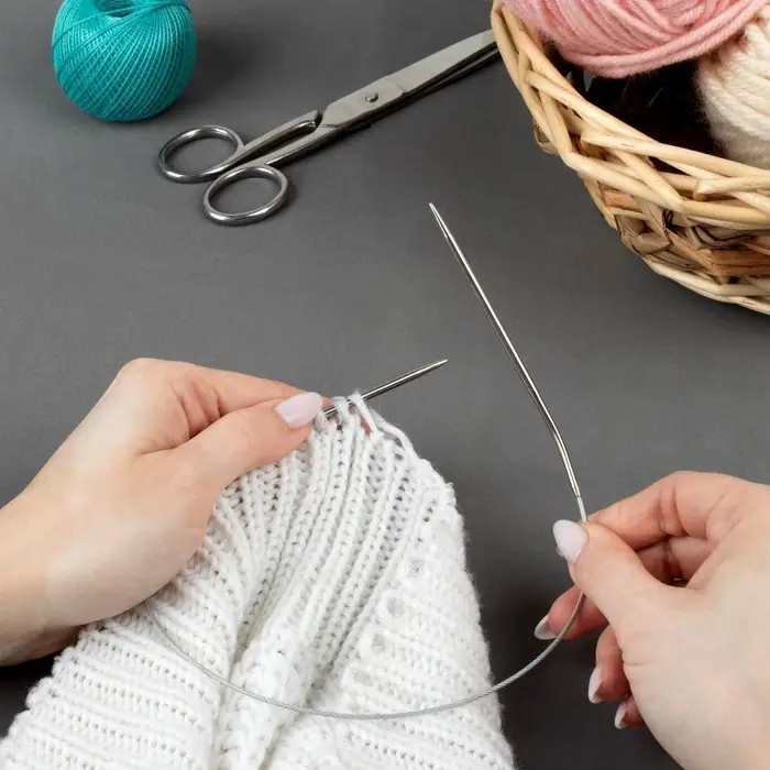 Спицы круговые, для вязания, с металлическим тросом, d=3 мм, 10/40 см Спицы круговые, для вязания, с металлическим тросом, d=3 мм, 10/40 см