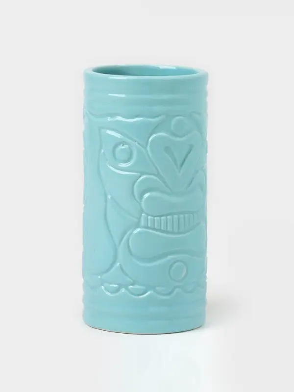 Стакан для коктейлей &laquo;Тики остров&raquo;, 400 мл, d=7 см, h=14.5 см, керамика, голубой