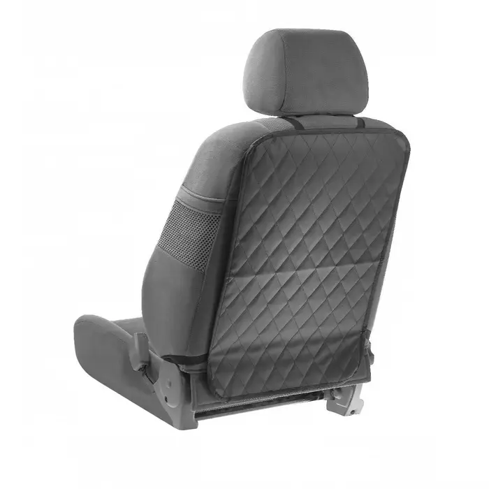 Накидка-незапинайка на спинку сиденья Cartage, экокожа, ромб, черный, 60&times;40 см, черный