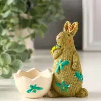 Сувенир полистоун подставка "Зайчики пасхальные" набор 2 шт 5,3х10х10 см Сувенир полистоун подставка "Зайчики пасхальные" набор 2 шт 5,3х10х10 см