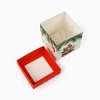 Коробка подарочная складная &laquo;Новый год&raquo;, 10&times;10&times;10 см