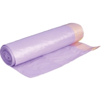 Мешки для мусора ПНД 60л 30мкм 20шт/рул фиолетовый 60x70см с завязками