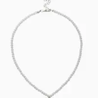 Чокер &laquo;Бабочка&raquo;, хрусталь, белый в серебре, 36 см + 5 см доп, цепочка