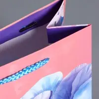 Пакет подарочный ламинированный, "Взгляд фиалки" 18 х 22,3 х 10 см