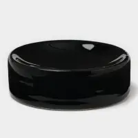 Набор аксессуаров для ванной комнаты SAVANNA Monro, 4 предмета, мыльница, дозатор для мыла 450 мл, стакан, баночка, чёрный