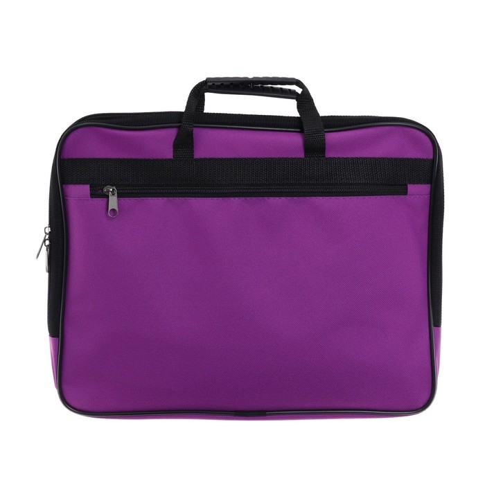 Папка с ручками текстильная А4, 365 х 290 х 30 мм, Calligrata, 1Ш41, Папка с ручками текстильная А4, 365 х 290 х 30 мм, Calligrata, 1Ш41, "Офис", внешний/внутренний карман, фиолетовая