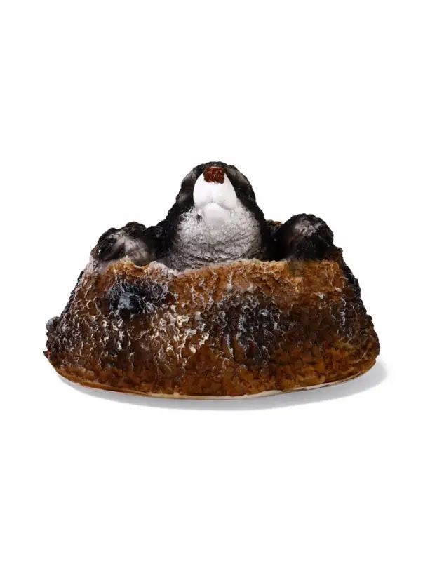 Садовая фигура из полистоуна &laquo;Крот из норки&raquo;, 18&times;18&times;12 см