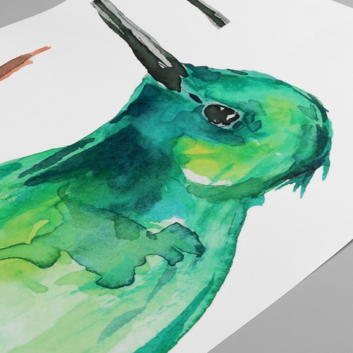 Наклейка пластик интерьерная цветная Наклейка пластик интерьерная цветная "Тропическая птичка" 30х60 см