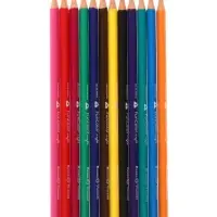 Карандаши цветные 12 цветов FunColor, пластиковые, трёхгранные, МИКС