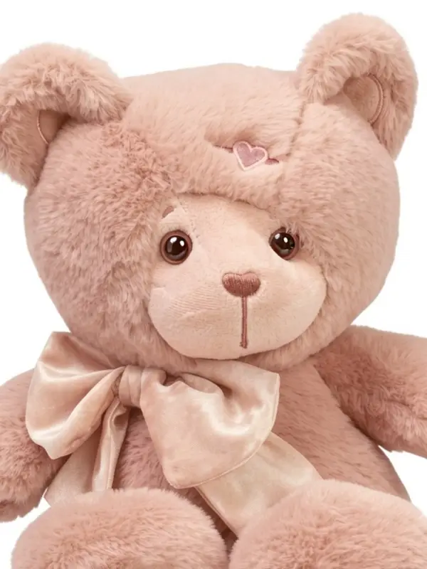 Мягкая игрушка "Медведь Ляля, с бантом", цвет пудровый, 25 см МЛяля/25/131-3