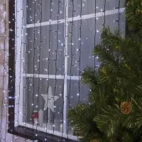 Гирлянда &laquo;Занавес&raquo; 2&times;6 м, IP44, УМС, тёмная нить, 1440 LED, свечение белое, 220 В