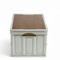 Стол - корзина maclay 2 в 1, складная, 30 л, 44&times;30&times;24/6 см, светло-серая