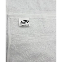 Набор полотенец махровых Luscan/бордюр 380г/м2, 30х50 белый, 10 шт/уп