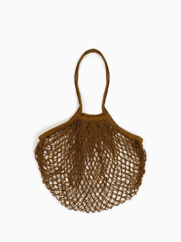 Авоська, 41 х 27 см, ручка 17 см, клетка 1.5 см, коричневая Авоська, 41 х 27 см, ручка 17 см, клетка 1.5 см, коричневая