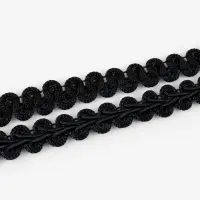 Тесьма декоративная &laquo;Шанель&raquo;, 12 мм, 10&plusmn;1 м, чёрная