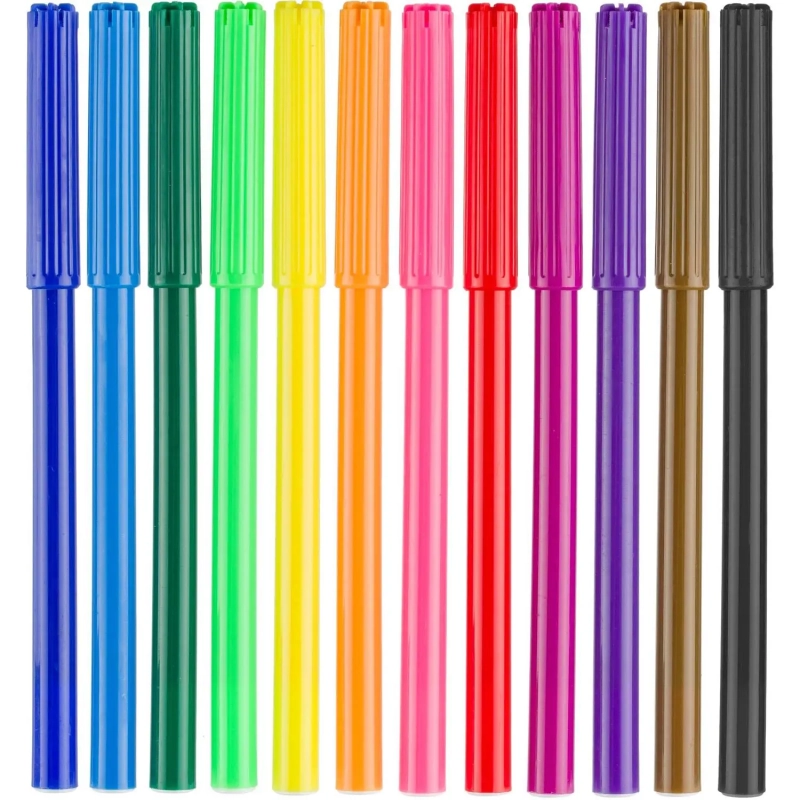 Фломастеры Отличник 12цв., вентилир., смыв., блист. упак