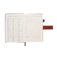 Ежедневник недатированный формат А5, с хлястиком, 128л, линия, пвх, Коричневый Ежедневник недатированный формат А5, с хлястиком, 128л, линия, пвх, Коричневый