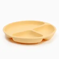 Тарелка детская секционная с ложкой и вилкой, 3 секции, молочный, Mum&Baby