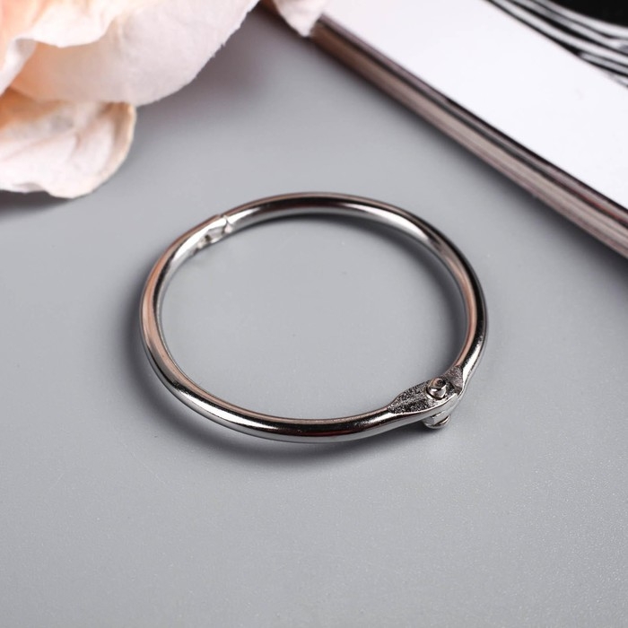 Кольца для творчества (фотоальбомов) Кольца для творчества (фотоальбомов) "Серебро" внутр. d= 3 см внешн. d=3,4 см н-р 10 шт