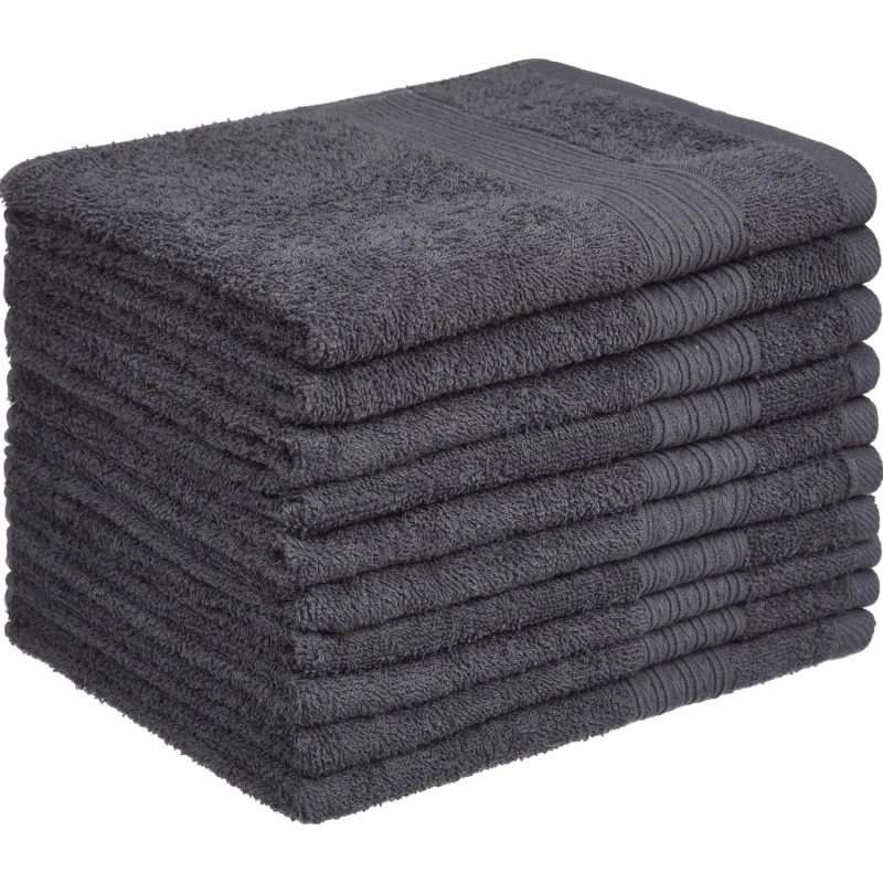 Набор полотенец махровых Luscan/бордюр 400г/м2, 40х70 серый, 10шт/уп