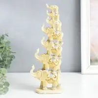 Сувенир полистоун "Семь слонов в пирамиде" бежевый 5,3х10х29 см Сувенир полистоун "Семь слонов в пирамиде" бежевый 5,3х10х29 см