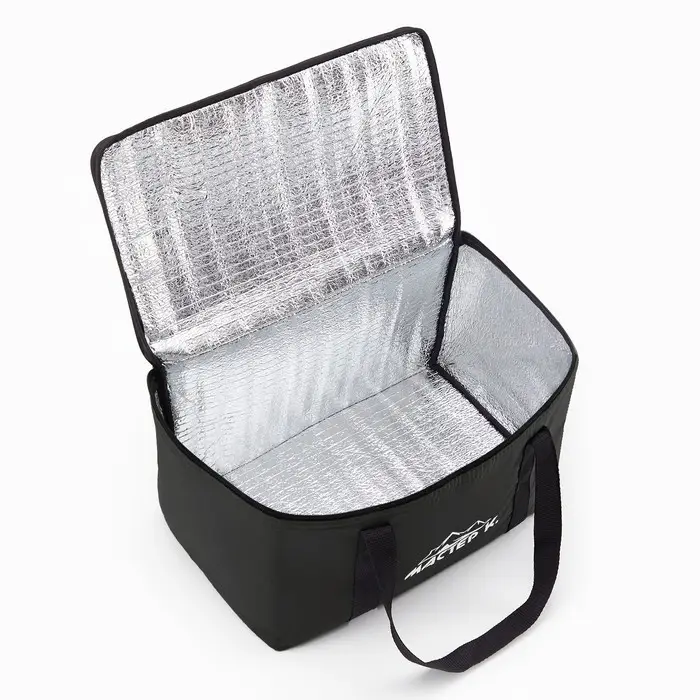 Термосумка с аккумулятором холода &laquo;Мастер К.&raquo; на молнии, объём 13 л, сохраняет холод до 6 ч, чёрная