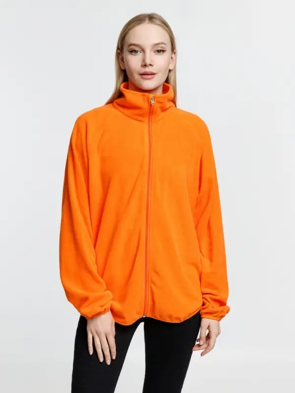 Куртка флисовая унисекс Fliska, оранжевая, размер M/L Куртка флисовая унисекс Fliska, оранжевая, размер M/L