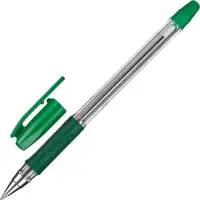 Ручка шариковая Pilot. BPS-GP, зелёный стержень BPS-GP-F, узел 0.7 мм, на масляной основе, резиновый упор