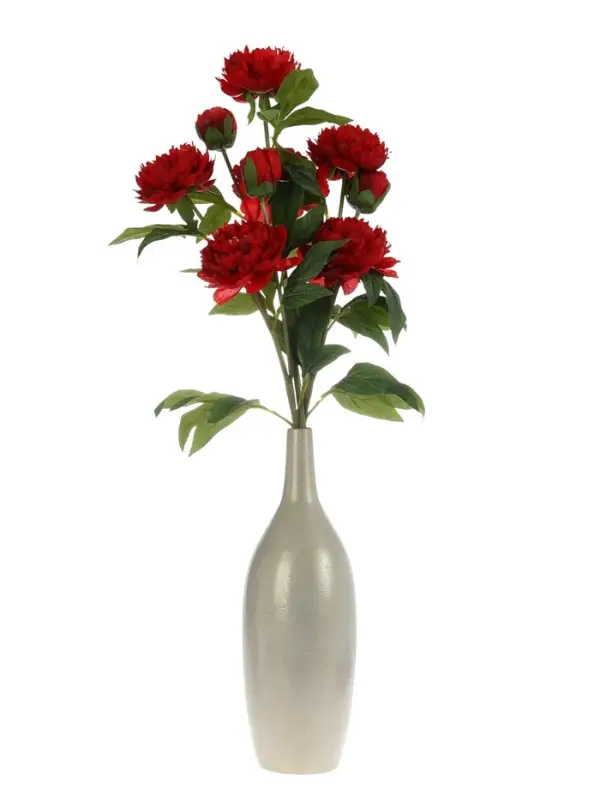 Цветы искусственные &laquo;Пион Беверли люкс&raquo;, h=60 см, красные