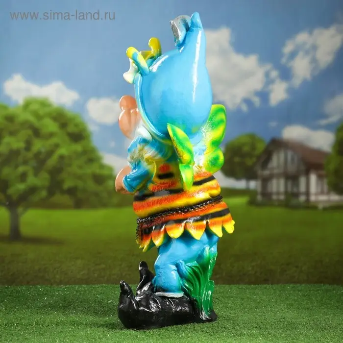 Садовая фигура  Садовая фигура "Гном с сачком" 50х20х17см