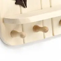 Полка - вешалка "С легким паром" (лист) 4 крючка 32х22х8,5 см