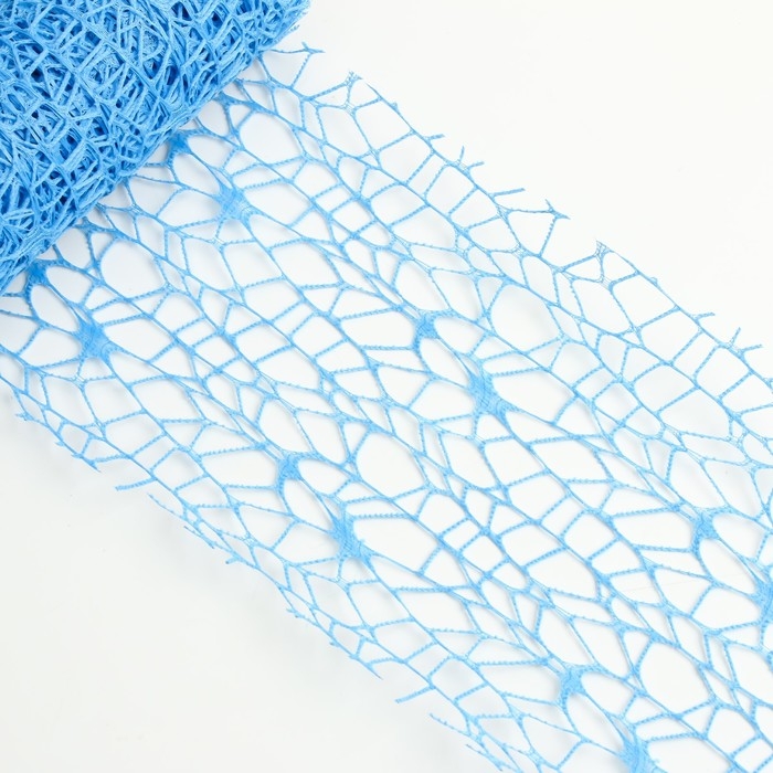 Сетка для творчества  Сетка для творчества "Паутинка. Голубая" намотка 4,5 м 6х6х14 см