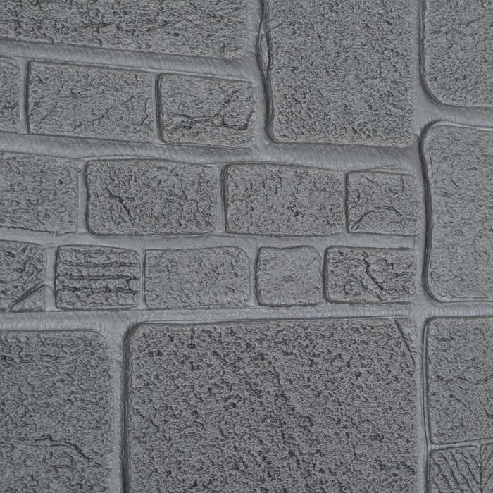 Самоклеящаяся ПВХ панель Самоклеящаяся ПВХ панель "Серая плитка" 70*70см