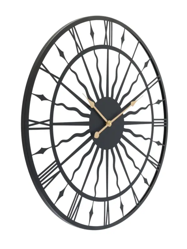 Часы настенные интерьерные &laquo;Солнце&raquo;, серия: Лофт, металл, бесшумные, плавный ход, d=80 см, от батарейки 1&times;АА