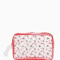 Косметичка ПВХ Вишня 23*6*15, отд на молнии,  прозрачный