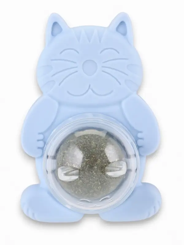 Игрушка для кошек из кошачьей мяты  Игрушка для кошек из кошачьей мяты "Большой Кот" на основании, 4,5х6х6 см, синий