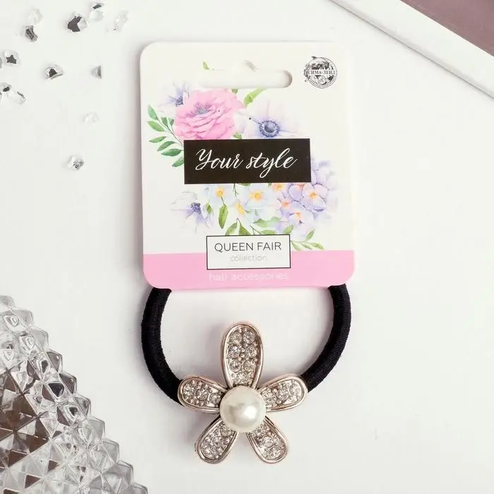 Резинка для волос Резинка для волос "Венера" цветок, 4х3 см