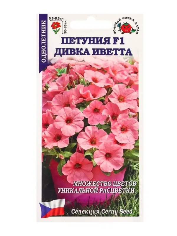 Семена Петуния Дивка Иветта F1 /Сотка/ 10шт/ лосос. h-35см d-6,5см/*500 Семена Петуния Дивка Иветта F1 /Сотка/ 10шт/ лосос. h-35см d-6,5см/*500