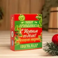 Эфирное масло &laquo;С новым годом! С легким паром!&raquo;, пихта, кедр, набор 2 шт. по 10 мл