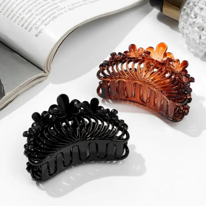 Крабик для волос «Альба», цветы, 6.5 см, МИКС Крабик для волос «Альба», цветы, 6.5 см, МИКС