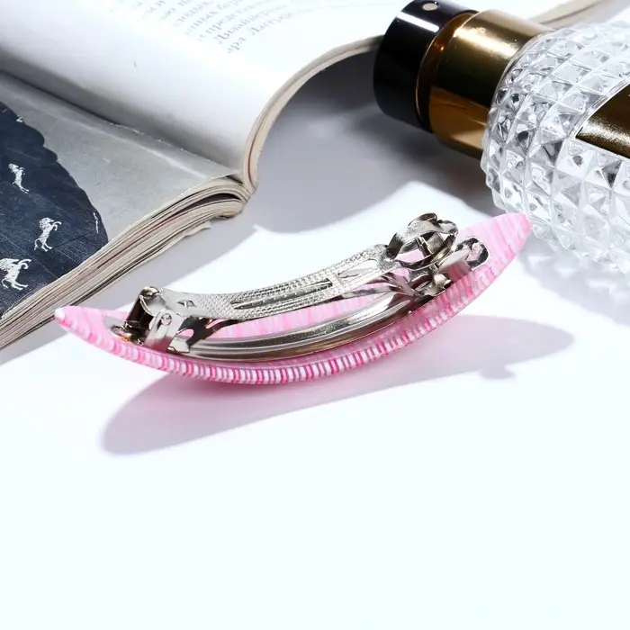 Заколка - автомат для волос «Адель», полоски стиль, 10 см, МИКС Заколка - автомат для волос «Адель», полоски стиль, 10 см, МИКС