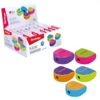 Точилка Berlingo. Fuze Ergo, с контейнером, МИКС