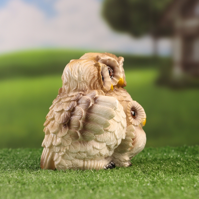 Садовая фигура  Садовая фигура "Семья сов" 18х9х12см