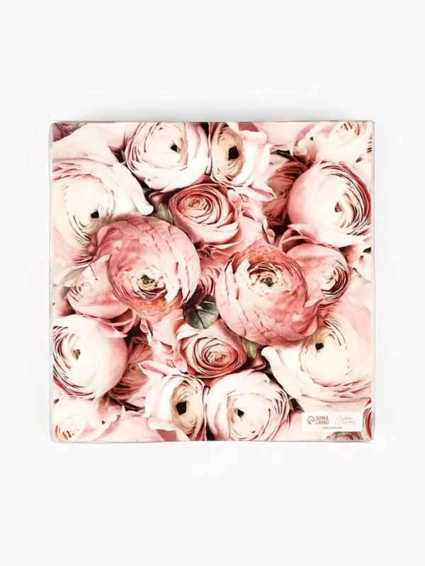 Коробка для печенья с прозрачной крышкой My best wishes, 21&times;21&times;3 см