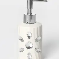 Аксессуары для ванной Доляна &laquo;Дерево&raquo;, 4 предмета, дозатор 300 мл, мыльница, 2 стакана, белые