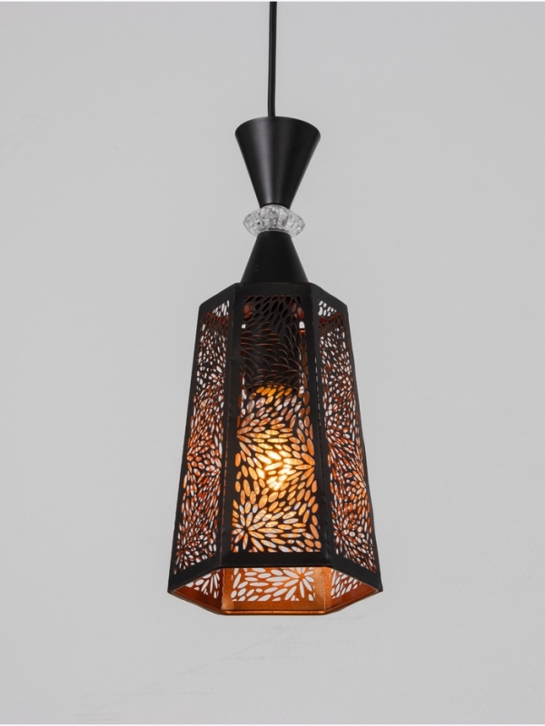 Светильник Светильник "Цветы" 1х40Вт Е27 черный 15х15х35+100см