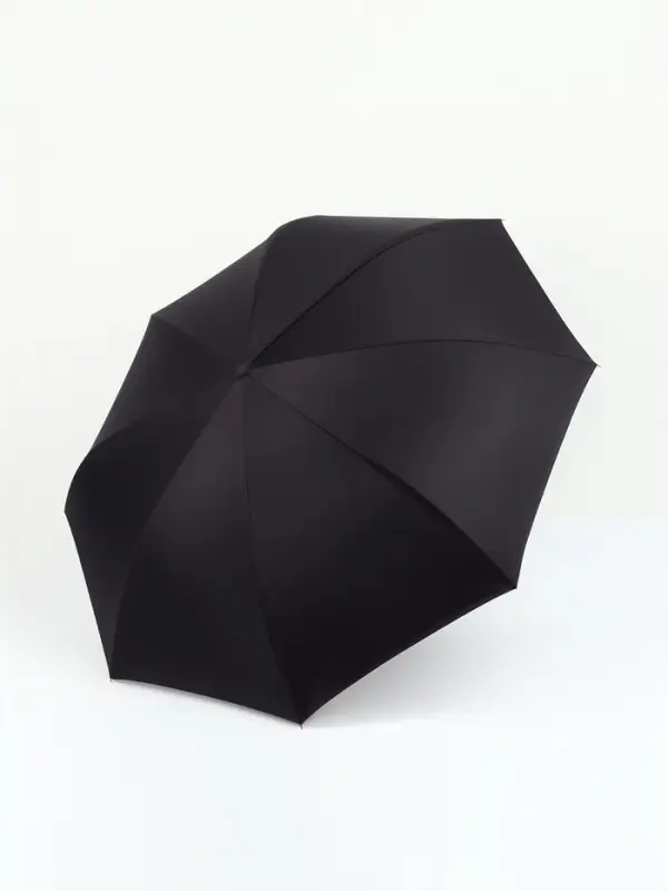 Зонт - наоборот &laquo;Однотон&raquo;, механический, 8 спиц, R=53/61 см, d=106 см, чёрный, серый